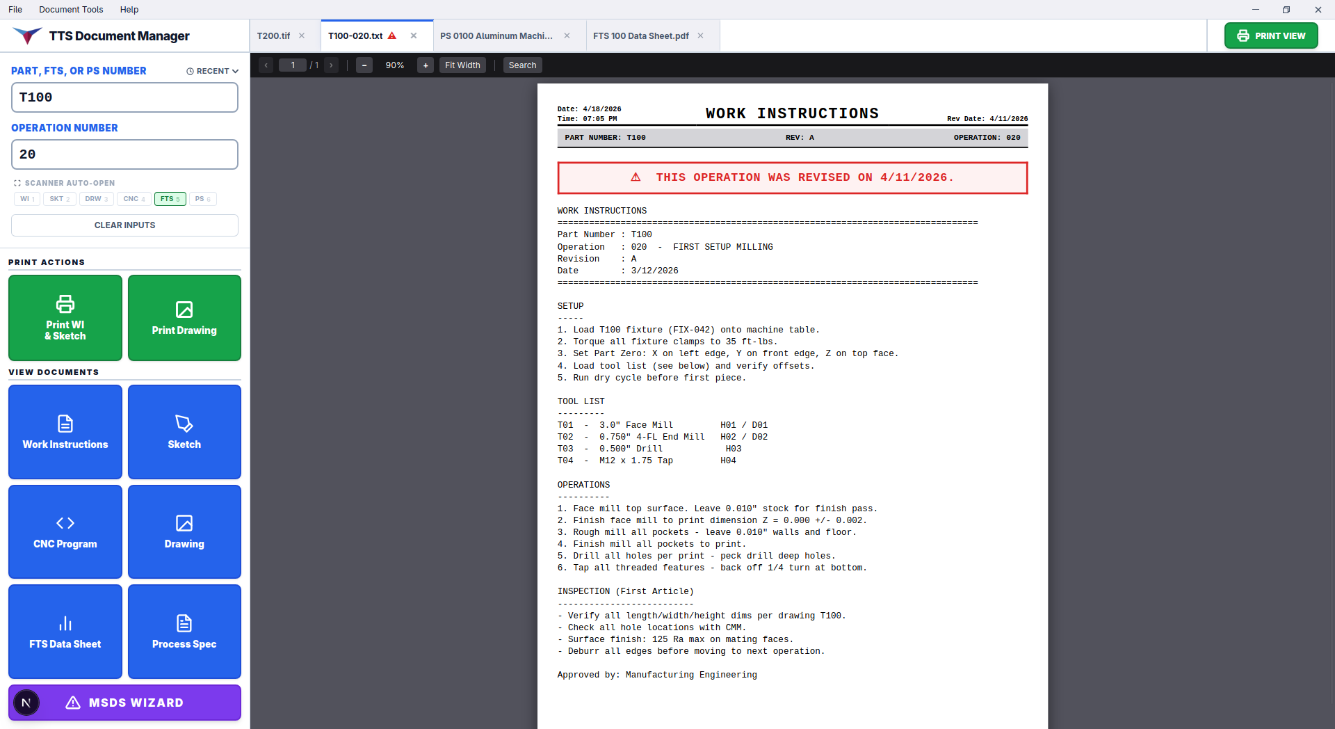 TTS Document Manager